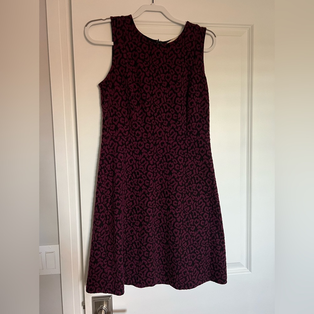 Printed black and purple Loft dress